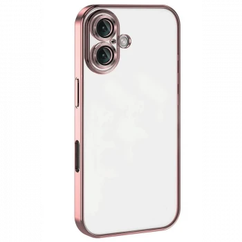 Apple iPhone 16 Plus Kılıf Razer Lensli Silikon - Pembe