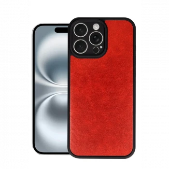 Apple iPhone 16 Pro Kılıf Aras Deri Kapak - Kırmızı