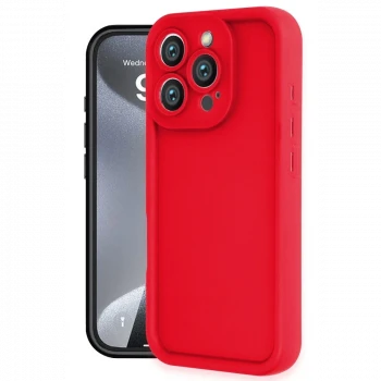 Apple iPhone 16 Pro Kılıf Viera Silikon - Kırmızı