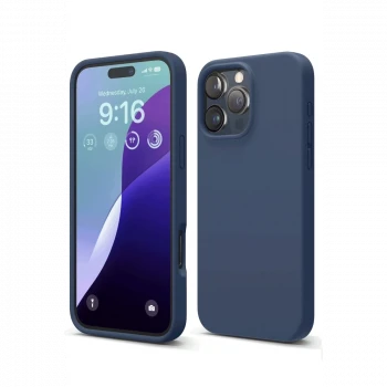 Apple iPhone 16 Pro Max Kılıf First Silikon - Lacivert
