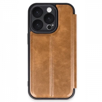 Apple iPhone 16 Pro Max Kılıf Flip Cover - Taba
