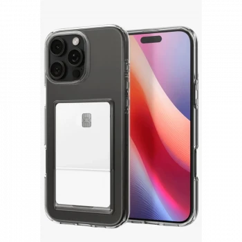 Apple iPhone 16 Pro Max Kılıf Kart Şeffaf Silikon - Şeffaf