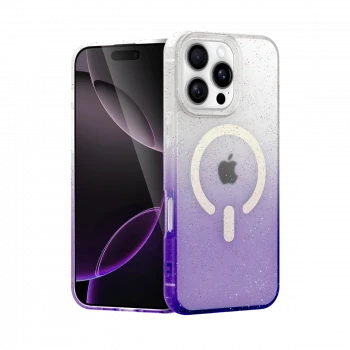 Apple iPhone 16 Pro Pummel Shiny Magsafe Kapak - Mor