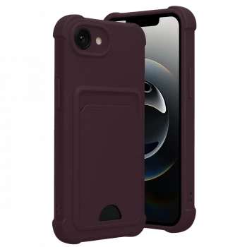 Apple iPhone 16E Kelvin Kartvizitli Silikon - Derin Mor