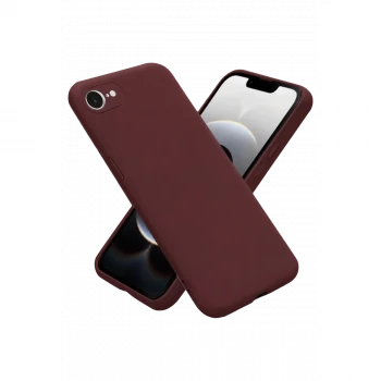 Apple iPhone 16E Kılıf First Silikon - Bordo