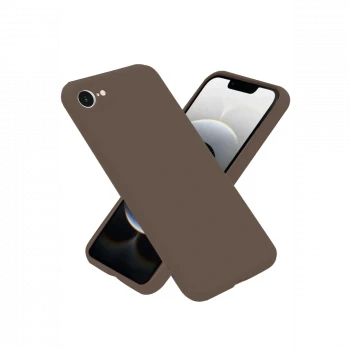 Apple iPhone 16E Kılıf First Silikon - Kahverengi