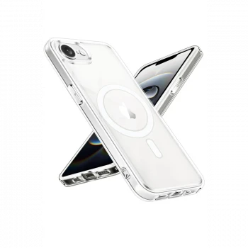 Apple iPhone 16E Kılıf Magneticsafe Şeffaf Silikon - Şeffaf