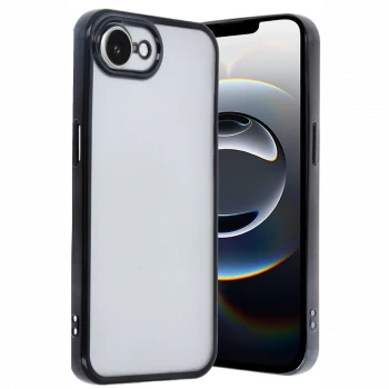 Apple iPhone 16E Kılıf Razer Lensli Silikon - Siyah