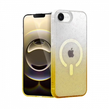 Apple iPhone 16E Pummel Shiny Magsafe Kapak - Gold