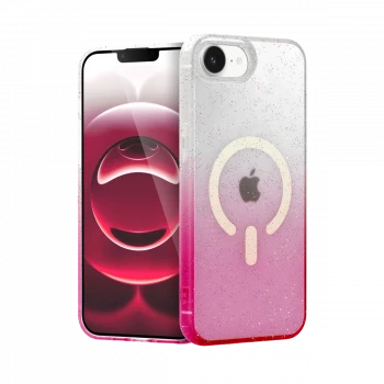 Apple iPhone 16E Pummel Shiny Magsafe Kapak - Pembe