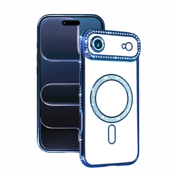 Apple iPhone 17 Air Joke Simli Magneticsafe Kılıf - Mavi