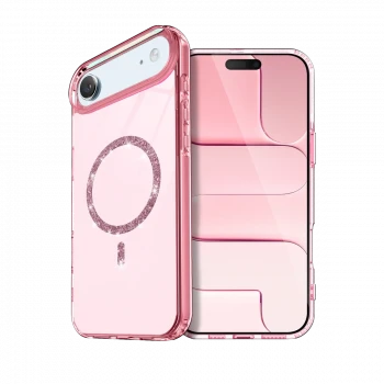 Apple iPhone 17 Air Live Diamond Magsafe Kapak - Pembe