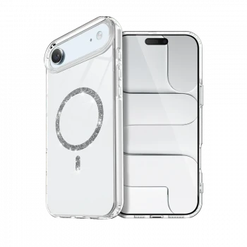Apple iPhone 17 Air Live Diamond Magsafe Kapak - Şeffaf