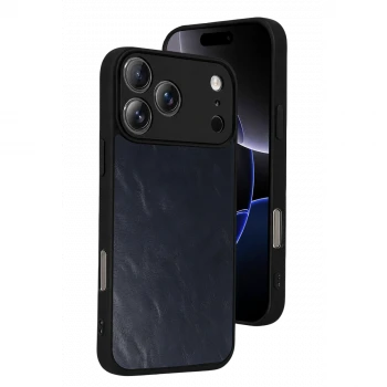 Apple iPhone 17 Pro Aras Deri Kapak - Lacivert