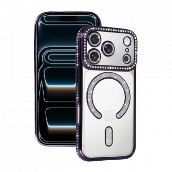 Apple iPhone 17 Pro Joke Simli Magneticsafe Kılıf - Derin Mor