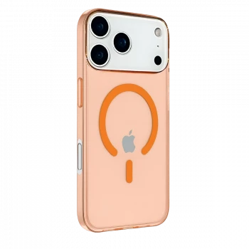 Apple iPhone 17 Pro Max Kılıf Pc Real Magsafe Kapak - Turuncu
