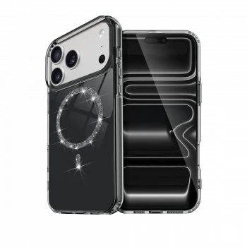 Apple iPhone 17 Pro Max Live Diamond Magsafe Kapak - Siyah