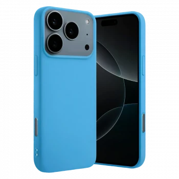 Apple iPhone 17 Pro Max Nano içi Kadife Silikon - Mavi