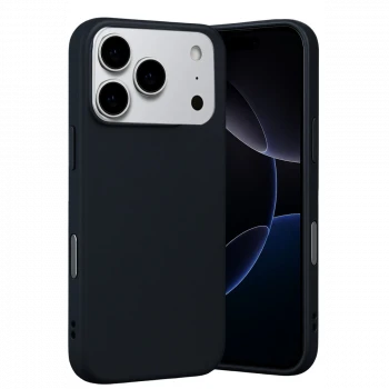 Apple iPhone 17 Pro Max Nano içi Kadife Silikon - Siyah