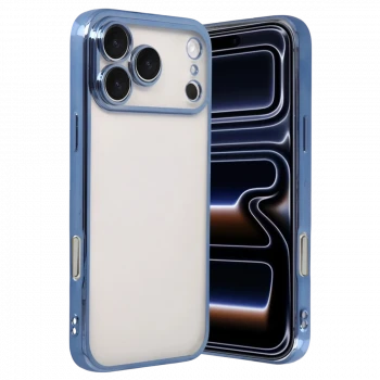 Apple iPhone 17 Pro Max Razer Lensli Silikon - Açık Mavi