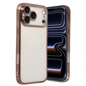Apple iPhone 17 Pro Max Razer Lensli Silikon - Çöl Titanyum