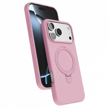 Apple iPhone 17 Pro Regal Magsafe Standlı Kapak - Açık Pembe