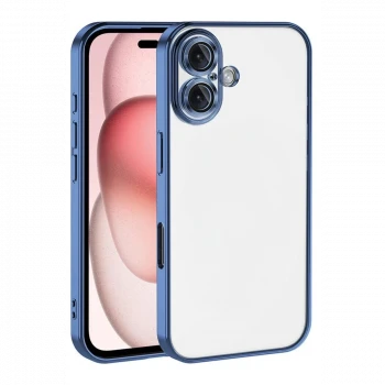 Apple iPhone 17 Razer Lensli Silikon - Açık Mavi