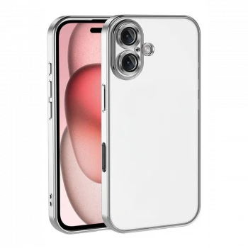 Apple iPhone 17 Razer Lensli Silikon - Gümüş