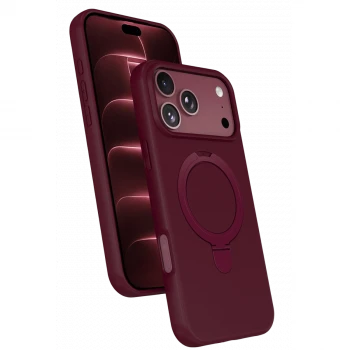 Apple iPhone 18 Pro Max Regal Magsafe Standlı Kapak - Bordo