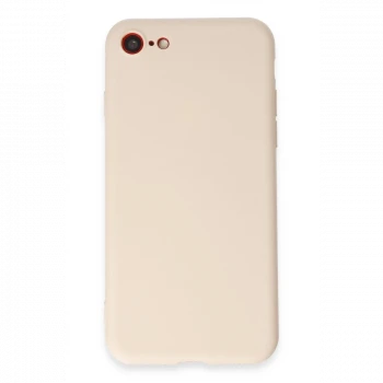 Apple iPhone 7 Kılıf First Silikon - Krem