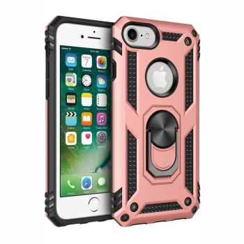 Apple iPhone 7 Kılıf Sofya Yüzüklü Silikon Kapak - Rose