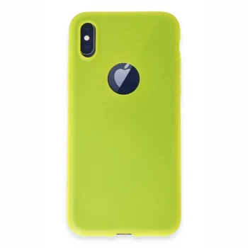Apple iPhone X Kılıf First Silikon - Parlak Sarı