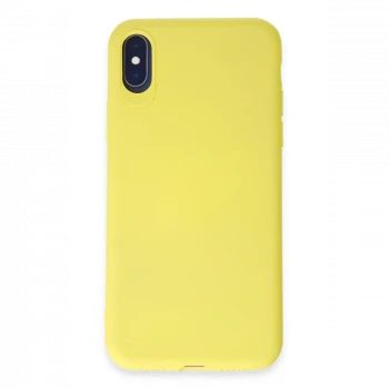 Apple iPhone X Kılıf First Silikon - Sarı