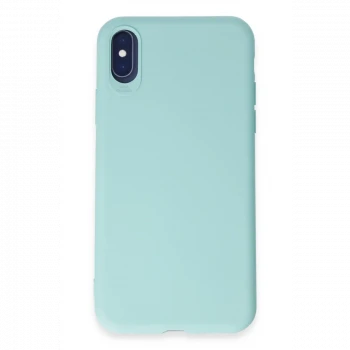 Apple iPhone X Kılıf First Silikon - Turkuaz