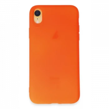 Apple iPhone XR Kılıf First Silikon - Parlak Turuncu