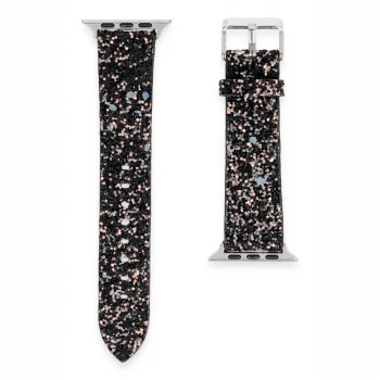 Apple Watch 38mm Starry Taşlı Kordon - Siyah