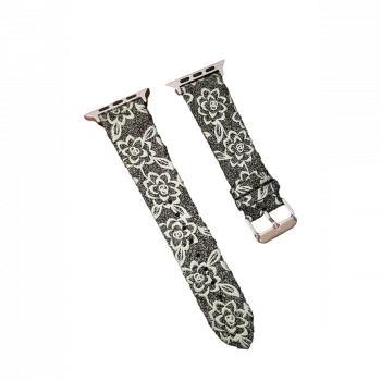 Apple Watch 42mm Creeper Desenli Kordon - Siyah