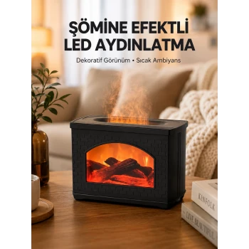 Aromaterapi Destekli Ultrasonik Nemlendirici USB Bağlantılı Sessiz Model