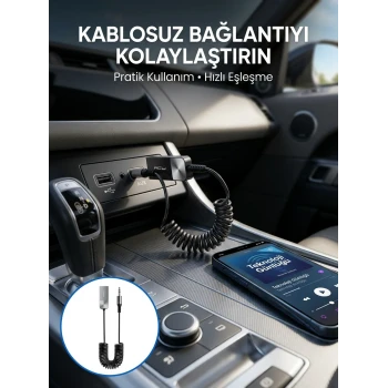 AUX Girişli Cihazlar İçin Kablosuz Bluetooth Adaptörü
