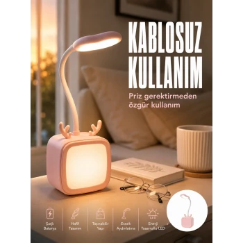 Ayarlanabilir LED Masa Lambası Şarjlı Modern Aydınlatma