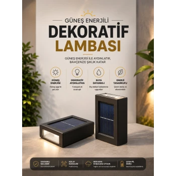 Bahçe Aydınlatması Solar Güneş Enerjili Dekoratik Led Işıklı Lamba