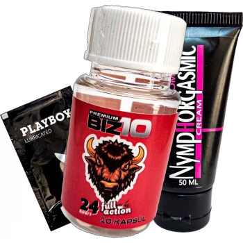 Bizon 10lu Kapsül + Nymphorgasmic Cream + Playboy Lub