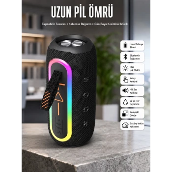 Bluetooth Hoparlör Uzun Pil Ömrü Taşınabilir Yüksek Ses Kaliteli