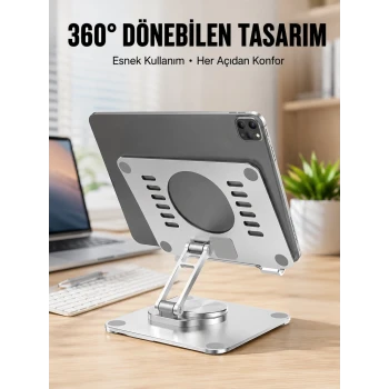 Çift Eksenli Ayarlanabilir Tablet Destek Standı Yeni Nesil
