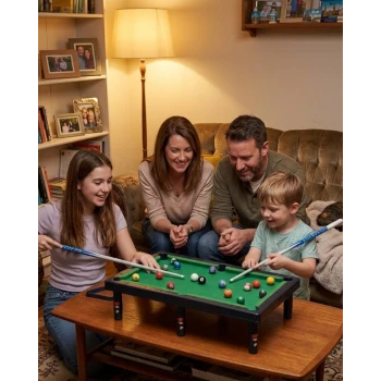 Çocuklar İçin Bilardo Seti Masaüstü Snooker ve Pool Oyuncak
