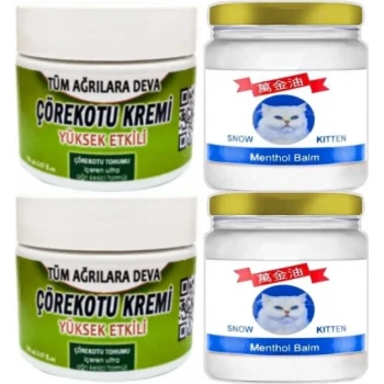 ÇÖREK OTU KREM 2X100 ML - SNOW KİTTEN MENTHOL BALM 2X50 ML