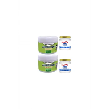 Çörek Otu Kremi 2x150 ml Rahatlatıcı Krem +Snow Kitten 2x50 ml Menthol Balm