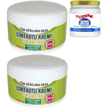 ÇÖREK OTU XL BOY KREM 2X200 ML+50 ML SNOW KİTTEN KREM