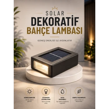 Dekoratif Duvar Lambası Solar Güneş Enerjili Bahçe Aydınlatması