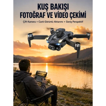 Ekranlı Kumandalı Katlanabilir Kamera Drone Hobi ve Günlük Kullanım